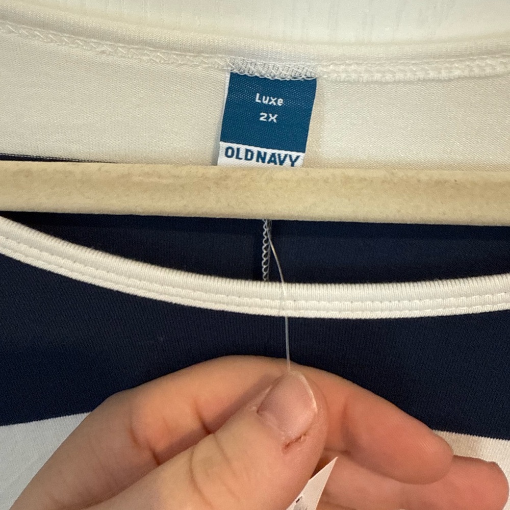 Old Navy Navy and White Striped tee. - Picture 4 of 4